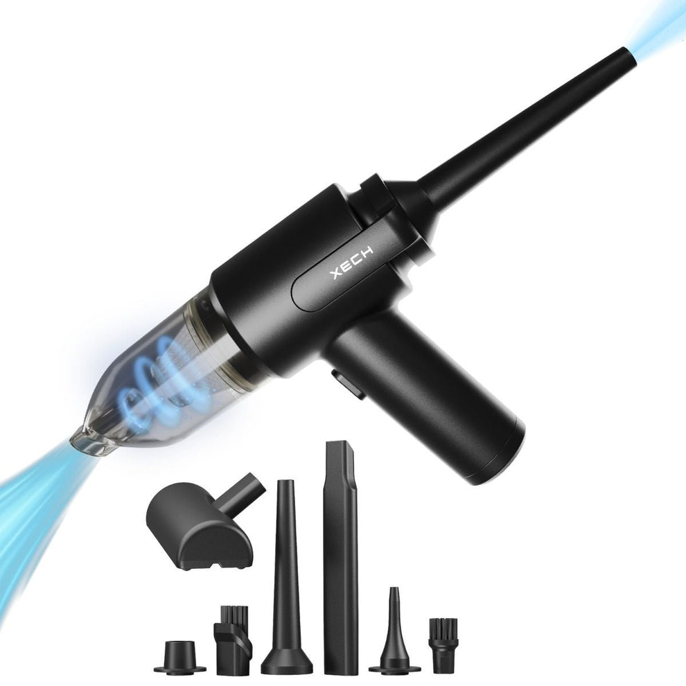 Xech | 9000Pa Turbo Suction Cleaner  | Cordless & Compact Design  | Dual Function for Car, Home & More (with 12 months warenty)